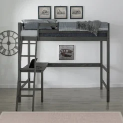 Twin Crosswinds Complete Loft Bed Wirebrush Gray - Hillsdale Furniture