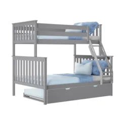 Max & Lily Twin Over Full Bunk Bed With Trundle Bed -Children Household Series GUEST 793e1c5c 37ae 4091 b49f 30d3e5b32d34