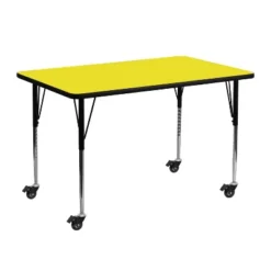 Emma And Oliver Mobile 24x48 Rectangle HP Laminate Adjustable Activity Table -Children Household Series GUEST 79abf887 5fa3 458a 82da 1f6fd8d3fcfd