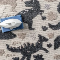 Aaran Dinosaur Kids Tasseled Area Rug -Children Household Series GUEST 7c29bbb6 a073 4270 bb1e f62e98681366