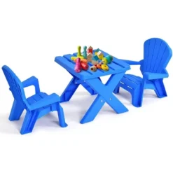 Costway Plastic Children Kids Table & Chair Set 3-Piece Play Furniture In/Outdoor Blue 7 Costway Plastic Children Kids Table & Chair Set 3-Piece Play Furniture In/Outdoor Blue -Children Household Series GUEST 7c801fbb d4cd 4be4 8785 65a39f5cac42