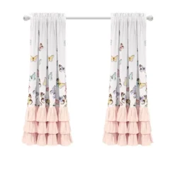 2pc Flutter Butterfly Window Curtain Set Pink - Lush Décor 9 2pc Flutter Butterfly Window Curtain Set Pink - Lush Décor -Children Household Series GUEST 7d0df101 7c22 45de 9c13 35be28f9468a