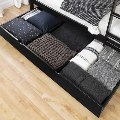 Fakto Bunk Beds With Trundle Matte Black - South Shore 5 Fakto Bunk Beds With Trundle Matte Black - South Shore - Image 5