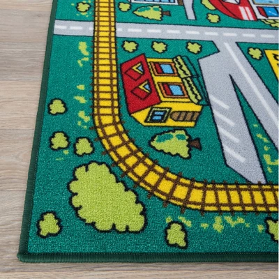 World Rug Gallery Kids Educational Learning City Life Road Non Slip Area Rug 7 World Rug Gallery Kids Educational Learning City Life Road Non Slip Area Rug - Image 7