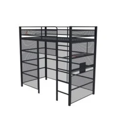 Twin Battle Den Gaming Bunk Bed With TV Mount Black - X Rocker -Children Household Series GUEST 7ffa5375 79f7 41cb a4b4 393156623890