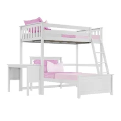 Max & Lily L-Shaped Twin Over Twin Bunk Bed With Desk -Children Household Series GUEST 81efc554 d825 4e54 be1a 471e974de772