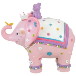 Northlight 5.75" Children's Pink Elephant With Monkey Coin Bank -Children Household Series GUEST 82132f86 0566 4d6a ae62 b1d288b9abd1