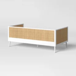 Rattan And Wood Kids' Daybed White - Pillowfort™ -Children Household Series GUEST 8444560c 58cf 4c96 81de faa1dbba6859