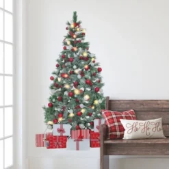 Christmas Tree Giant Peel & Stick Wall Decals With String Lights Green - RoomMates 8 Christmas Tree Giant Peel & Stick Wall Decals With String Lights Green - RoomMates -Children Household Series GUEST 854bd7be 0dde 4184 89bc 452c564f99d6