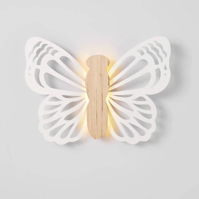 Butterfly Wood Lit Kids' Wall Decor Cream - Pillowfort™ 4 Butterfly Wood Lit Kids' Wall Decor Cream - Pillowfort™ - Image 4