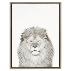 24" X 18" Lion Framed Canvas Art - Uniek 6 24" X 18" Lion Framed Canvas Art - Uniek -Children Household Series GUEST 858ca999 a15d 4542 b95a 088fb0ebe989