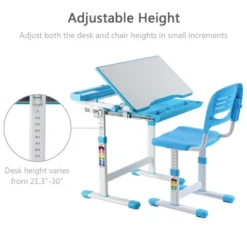 Costway Height Adjustable Children's Desk Chair Set Multifunctional Study Drawing -Children Household Series GUEST 8603e73b d848 4f7f a020 5b9c780c2737