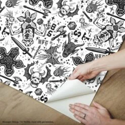 Stranger Things Hellfire Club Peel And Stick Wallpaper Red - RoomMates -Children Household Series GUEST 861d6016 1527 4163 bc3c 571d034326b3