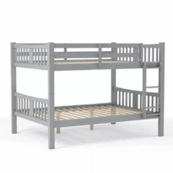 HOMES: Inside + Out Twin Over Twin Kids' Clare Bunk Bed Gray - IoHOMES -Children Household Series GUEST 866af7f7 4a3e 416d 99e1 b2d7e1d7a2f6