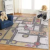 Country Road Kids Playroom Nursery Washable Indoor Area Rug By Blue Nile Mills