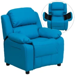 Emma And Oliver Deluxe Padded Contemporary Kids Recliner With Storage Arms 32 Emma And Oliver Deluxe Padded Contemporary Kids Recliner With Storage Arms -Children Household Series GUEST 899450a0 a0ff 4591 ac7e bc7740ad888b