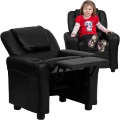 Emma And Oliver Contemporary Kids Recliner With Cup Holder And Headrest 22 Emma And Oliver Contemporary Kids Recliner With Cup Holder And Headrest -Children Household Series GUEST 8a681007 fe88 4343 9a9c 249dea0c22e7