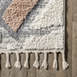 Zende Colorful Stones Kids Tassel Area Rug -Children Household Series GUEST 8c2d2afc 567b 4566 add3 95f26bc80c41