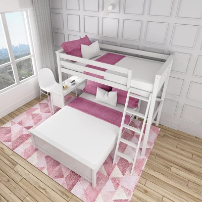 Max & Lily L-Shaped Twin Over Full Bunk Bed With Desk 3 Max & Lily L-Shaped Twin Over Full Bunk Bed With Desk - Image 3