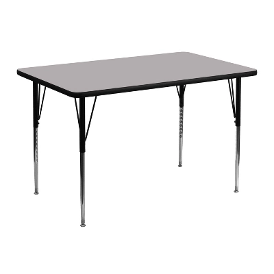 Flash Furniture 30''W X 48''L Rectangular Thermal Laminate Activity Table - Standard Height Adjustable Legs 9 Flash Furniture 30''W X 48''L Rectangular Thermal Laminate Activity Table - Standard Height Adjustable Legs - Image 9