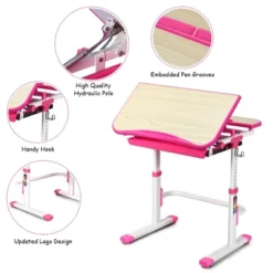 Costway Children Desk Chair Set Adjustable Study Table Drawer Winged Backrest Chair 17 Costway Children Desk Chair Set Adjustable Study Table Drawer Winged Backrest Chair -Children Household Series GUEST 8f7f6fa8 42f6 46ee a0e4 165d9a037784