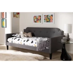 Twin Packer Fabric Upholstered Sofa Daybed Gray - Baxton Studio 10 Twin Packer Fabric Upholstered Sofa Daybed Gray - Baxton Studio -Children Household Series GUEST 8fd8d878 c33d 4986 a508 b041de2f3ecb