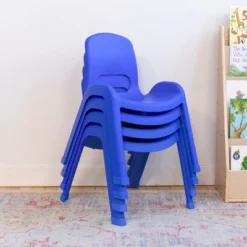 ECR4Kids SitRight Plastic Children’s Chair, Indoors And Outdoors, 11in Seat Height, 4-Pack -Children Household Series GUEST 92a14420 298d 4194 a44a 9b41f01c8f57