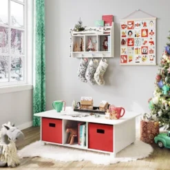 Kids' Book Nook Wall Shelf With Cubbies And Book Rack White - RiverRidge Home 13 Kids' Book Nook Wall Shelf With Cubbies And Book Rack White - RiverRidge Home -Children Household Series GUEST 9306eb4e 62ed 481d 9b1e 709a72538c0c