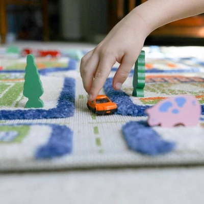 39"x59" Traffic Blue 3D Play Rug - IVI 6 39"x59" Traffic Blue 3D Play Rug - IVI - Image 6