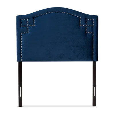 Twin Aubrey Velvet Headboard Blue - Baxton Studio 1 Twin Aubrey Velvet Headboard Blue - Baxton Studio