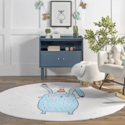 NuLOOM Eowyn Modern Rabbit Machine Washable Kids Area Rug -Children Household Series GUEST 95e59c6e b5e8 4e72 b38a 7ebc71c4f5c9