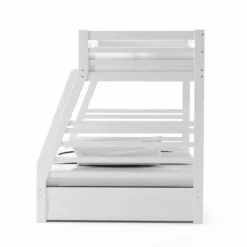 HOMES: Inside + Out Twin Over Full Kids' Emma Bunk Bed Wire Brushed White - IoHOMES -Children Household Series GUEST 971403d9 2e3b 46ae b3c3 3ce78103a25d