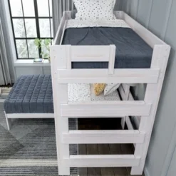 Max & Lily Farmhouse Twin Over Twin L-Shaped Bunk Bed -Children Household Series GUEST 971b8fdb 91b7 42d6 99e7 7b2f6dea0e8a