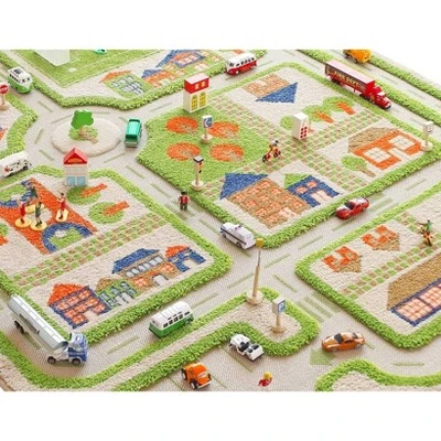 52.5"x71" Traffic Green 3D Play Rug - IVI 7 52.5"x71" Traffic Green 3D Play Rug - IVI - Image 7