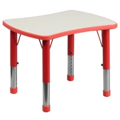 Flash Furniture 21.875"W X 26.625"L Rectangular Plastic Height Adjustable Activity Table -Children Household Series GUEST 99a40bfb b72c 41d3 ac13 cd9f1c93fd82