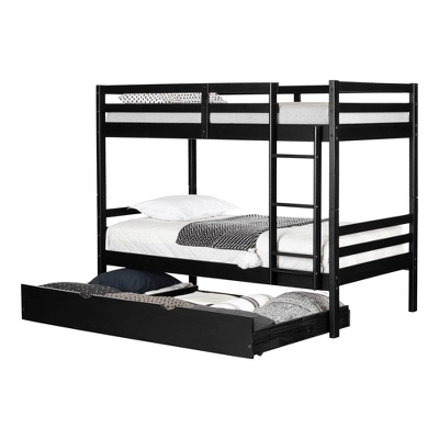 Fakto Bunk Beds With Trundle Matte Black - South Shore 10 Fakto Bunk Beds With Trundle Matte Black - South Shore - Image 10