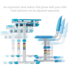 Costway Height Adjustable Children's Desk Chair Set Multifunctional Study Drawing -Children Household Series GUEST 9cfe10d2 8ed3 4104 9040 e2cfd638957e