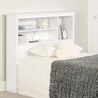 Twin Vito Bookcase Headboard Pure White - South Shore 2 Twin Vito Bookcase Headboard Pure White - South Shore - Image 2
