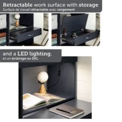 Twin Asten Loft Bed With Desk Blueberry - South Shore -Children Household Series GUEST 9daf2335 f119 4ad3 aa33 d3b4349836ba