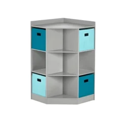 5pc Kids' Corner Cabinet Set With 4 Bins Set - RiverRidge Home -Children Household Series GUEST a353ee9c 5907 4aea a57e fde9c7fe936f