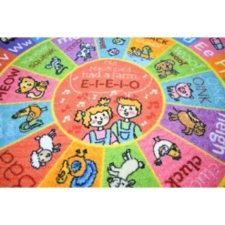 KC CUBS Boy & Girl Kids ABC Alphabet Round Rug Carpet -Children Household Series GUEST a47e377b 30ad 4370 8958 2778dc397333