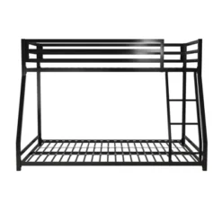 Twin/Full Max Metal Bunk Bed Black - Room & Joy -Children Household Series GUEST a5403249 9357 44c6 8ae7 1839437950da