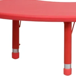 Flash Furniture 35"W X 65"L Half-Moon Plastic Height Adjustable Activity Table -Children Household Series GUEST a5629b8e b7a1 4da3 acfc c7ea69121ec5