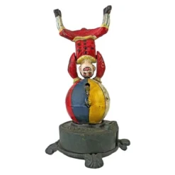 Design Toscano Spinning Acrobat Clown On Globe Authentic Iron Mechanical Bank -Children Household Series GUEST a64e3499 0363 470b 94a6 b55b7d17adc2