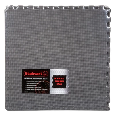 Foam Mat Floor Tiles, Interlocking EVA Foam Padding By Stalwart - Soft Flooring For Exercising, Yoga, Camping, Kids, Babies, Playroom - 6 Pack 3 Foam Mat Floor Tiles, Interlocking EVA Foam Padding By Stalwart - Soft Flooring For Exercising, Yoga, Camping, Kids, Babies, Playroom - 6 Pack - Image 3