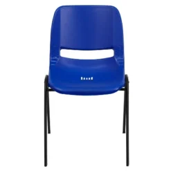 Flash Furniture HERCULES Series 440 Lb. Capacity Kid's Navy Ergonomic Shell Stack Chair With Black Frame And 14" Seat Height -Children Household Series GUEST a855cb22 e963 45f0 be67 b2981d02c2bc