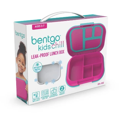 Bentgo Kids' Chill Lunch Box, Bento-Style Solution, 4 Compartments & Removable Ice Pack 6 Bentgo Kids' Chill Lunch Box, Bento-Style Solution, 4 Compartments & Removable Ice Pack - Image 6
