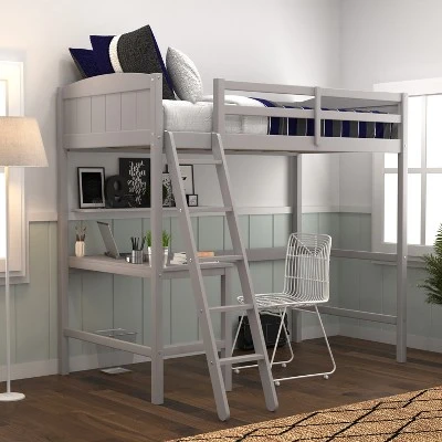 Twin Alexis Wood Arch Loft Bed With Desk - Hillsdale Furniture 14 Twin Alexis Wood Arch Loft Bed With Desk - Hillsdale Furniture - Image 14