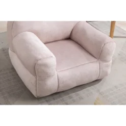 Kid's Velvet Upholstered Accent Chair, Memory Sponge Stuffed Bean Bag Chair-ModernLuxe -Children Household Series GUEST aa27f896 6028 4f9d 85c6 cda3a52793ad