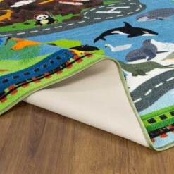 KC CUBS Boy & Girl Kids Animal Safari Car Vehicle Traffic Road Educational Learning & Game Play Nursery Bedroom Classroom Rug Carpet 17 KC CUBS Boy & Girl Kids Animal Safari Car Vehicle Traffic Road Educational Learning & Game Play Nursery Bedroom Classroom Rug Carpet -Children Household Series GUEST aa50db7a 5f1b 40d2 9e11 168de38edd56